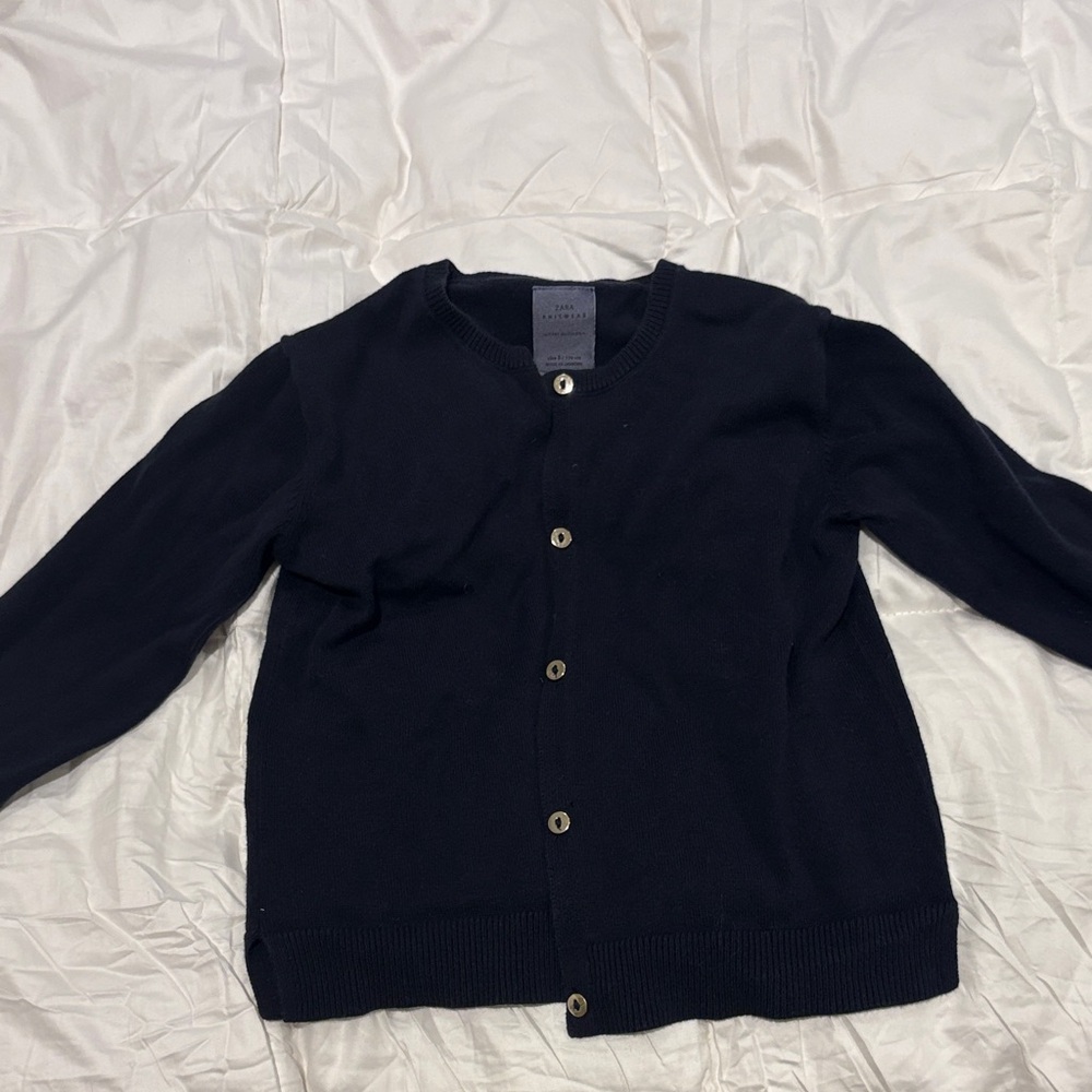 Dark navy Button-Up Cardigan
